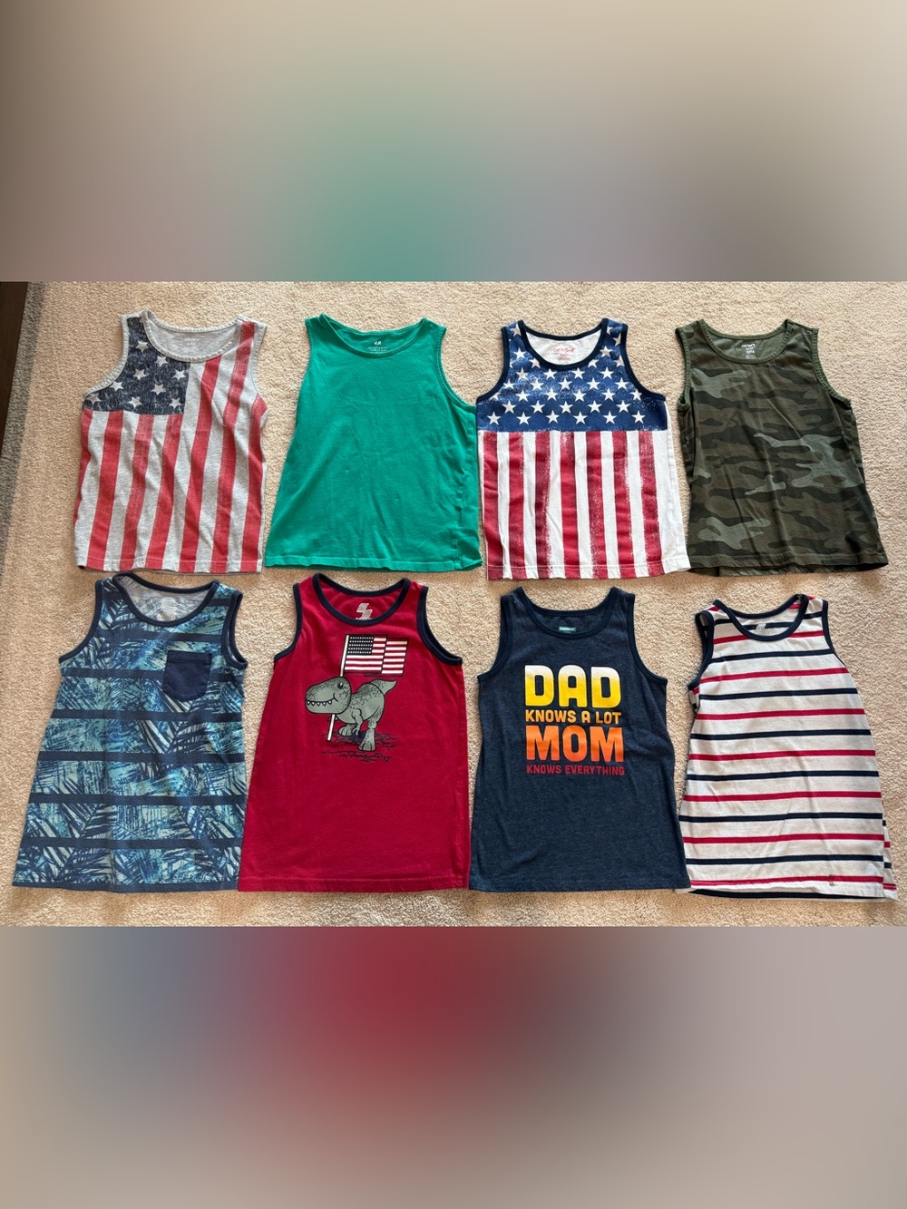 5/6 Boys Tank Top Shirt Bundle - 8 pieces